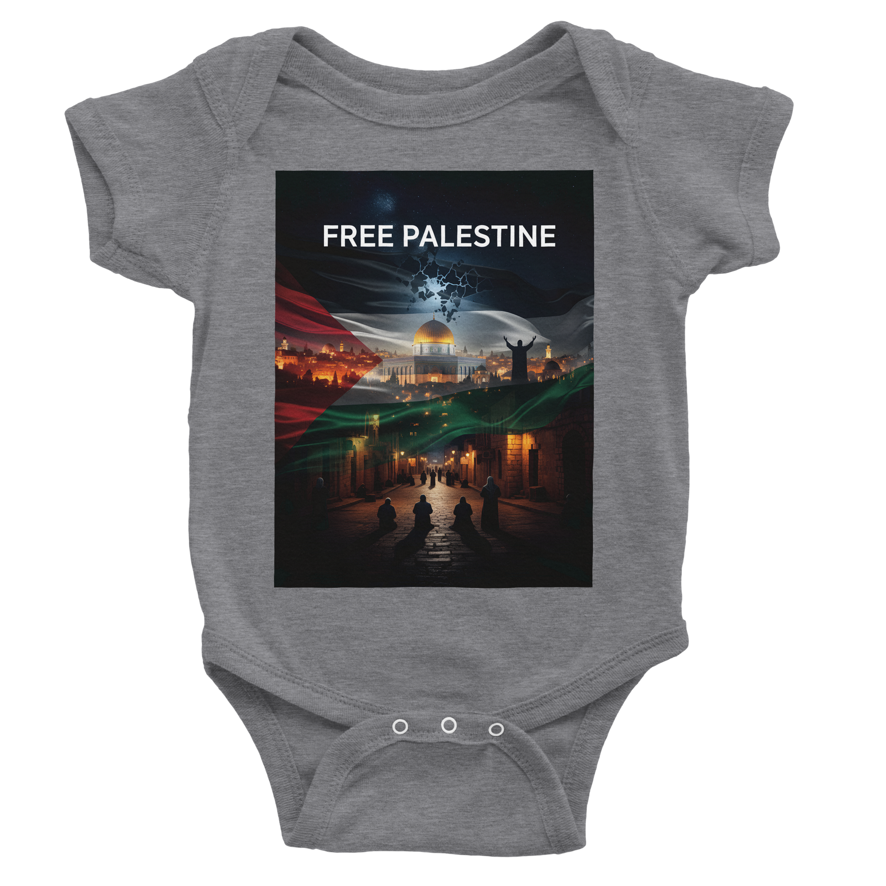 Free Palestine Nations Artwork | Classic Baby Short Sleeve Bodysuit
