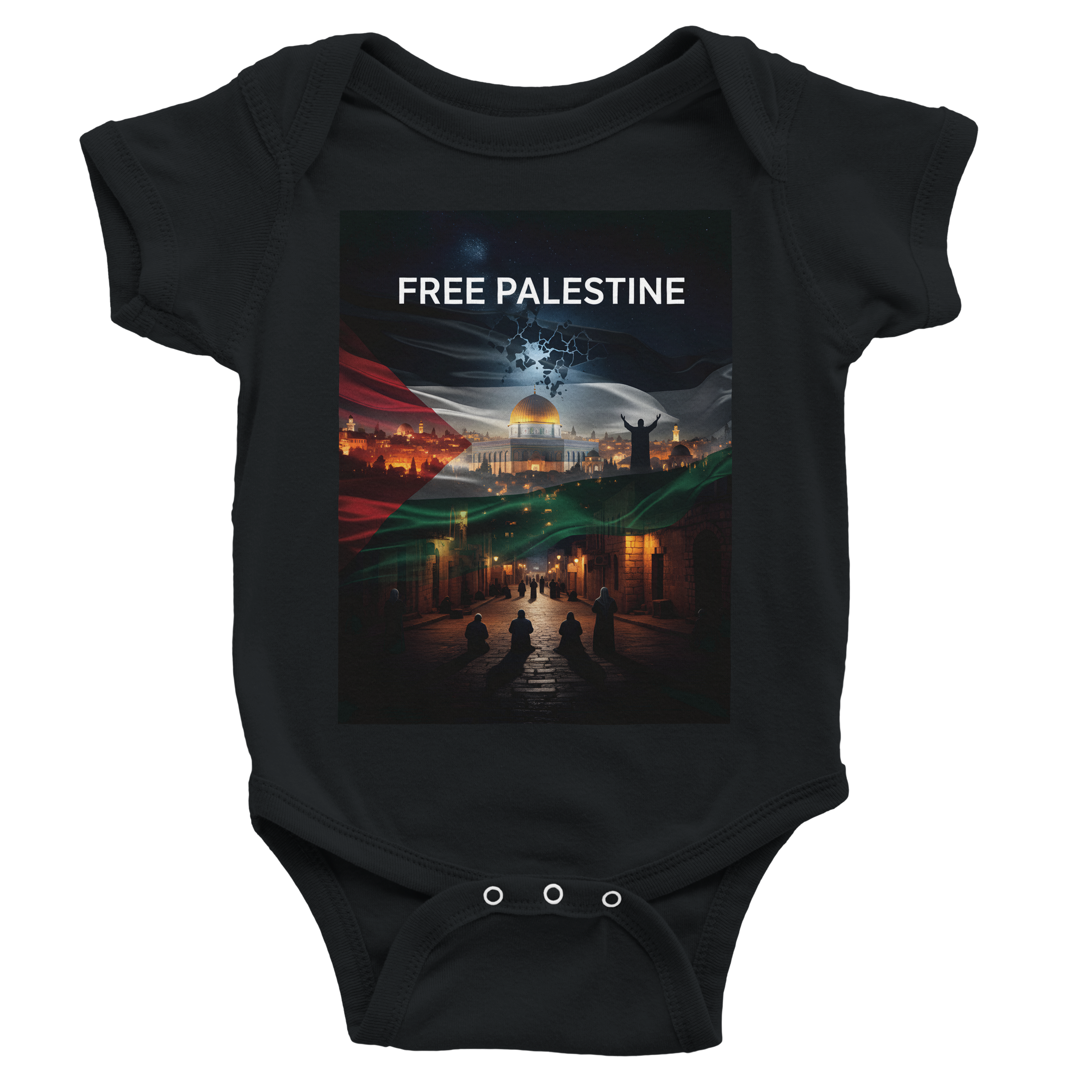 Free Palestine Nations Artwork | Classic Baby Short Sleeve Bodysuit