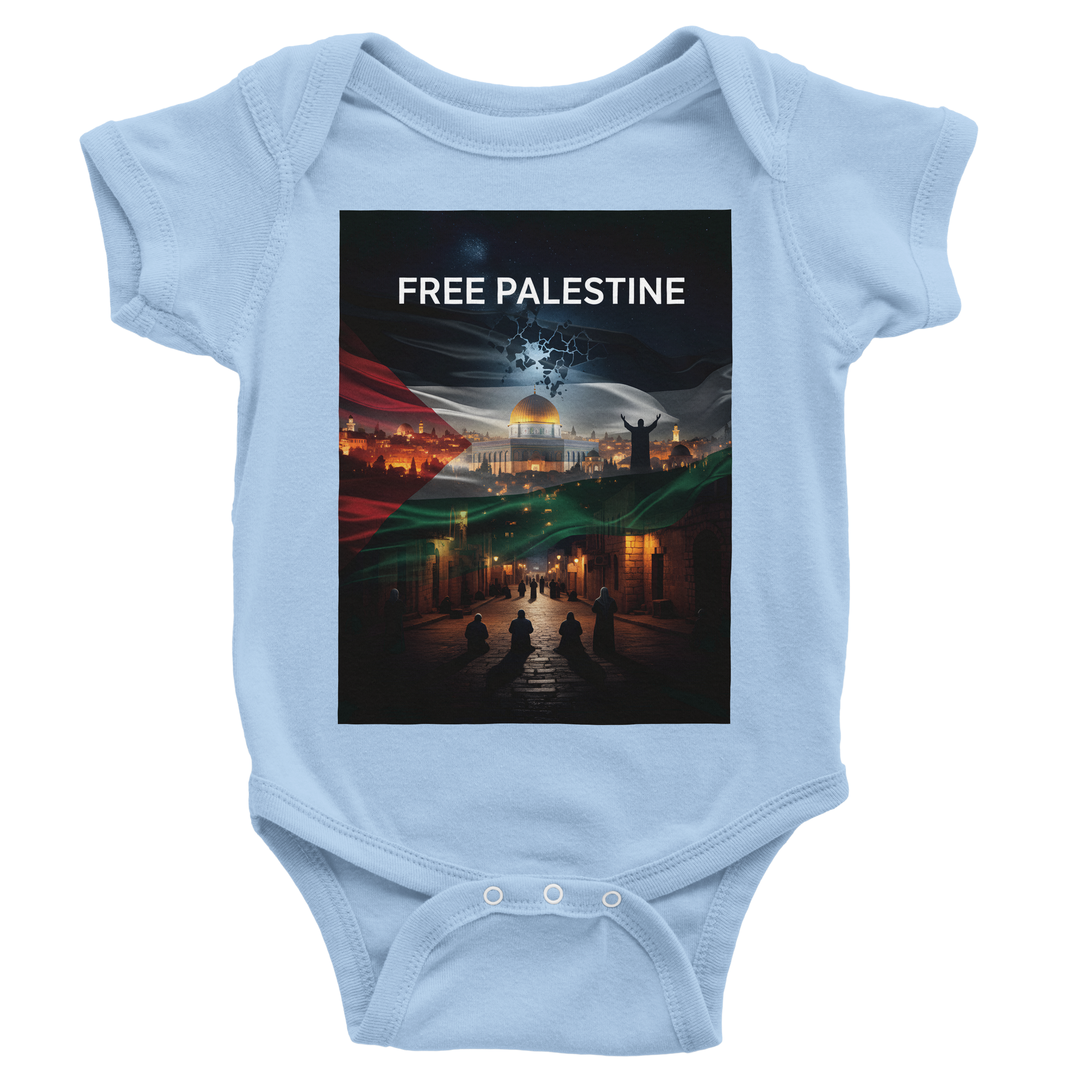Free Palestine Nations Artwork | Classic Baby Short Sleeve Bodysuit