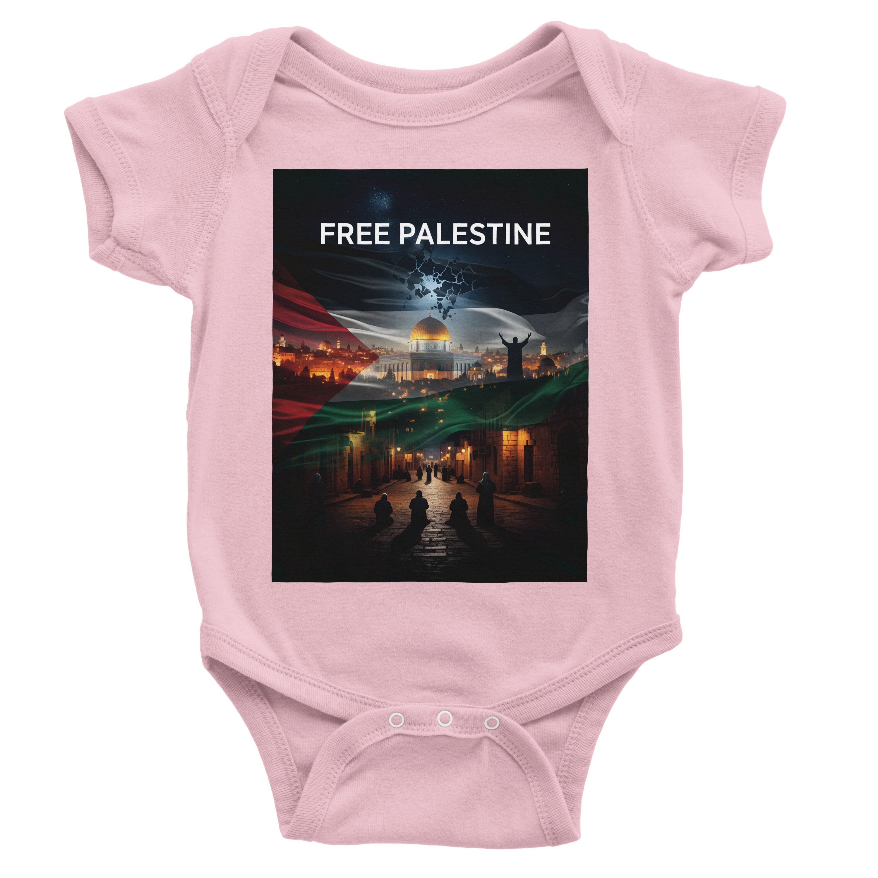 Free Palestine Nations Artwork | Classic Baby Short Sleeve Bodysuit